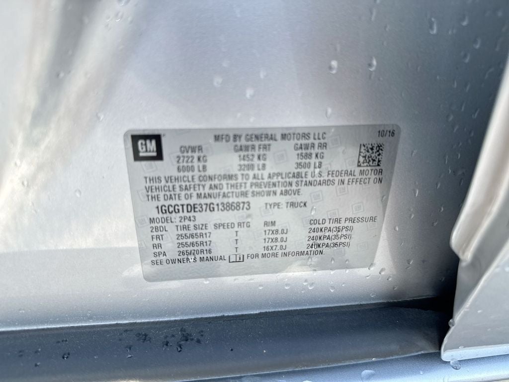 2016 Chevrolet Colorado Z71