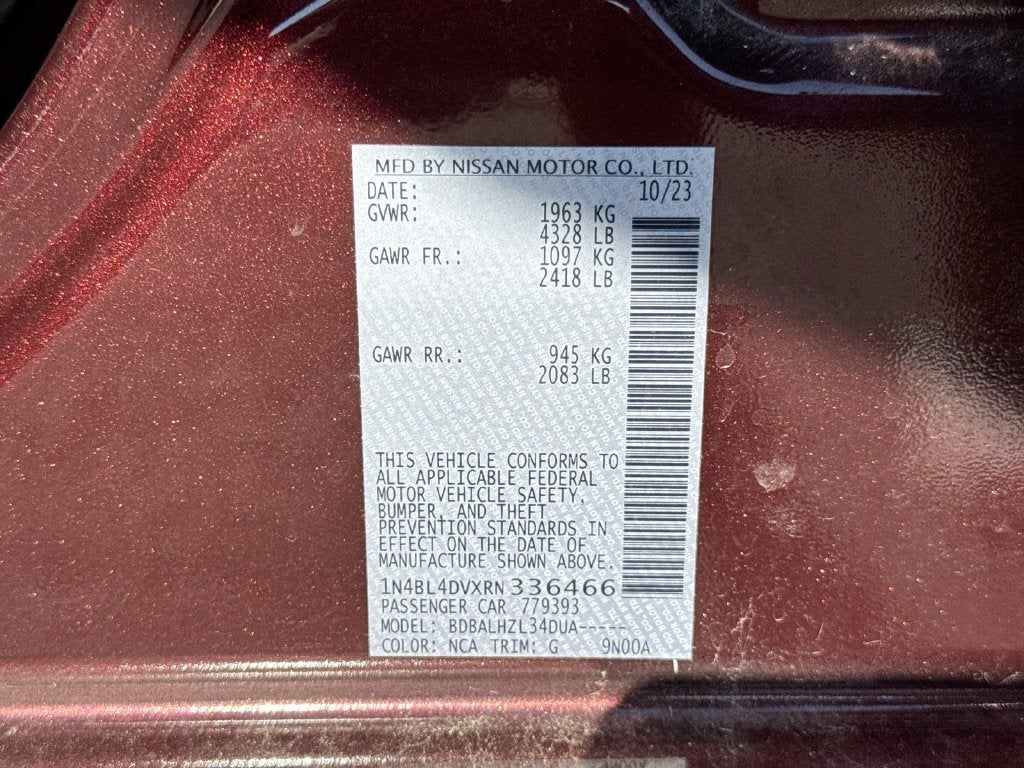 2024 Nissan Altima 2.5 SV
