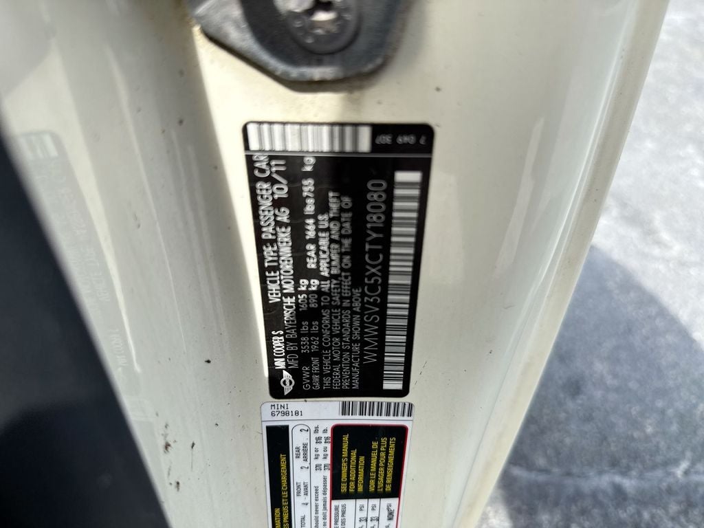 2012 MINI Cooper S Base