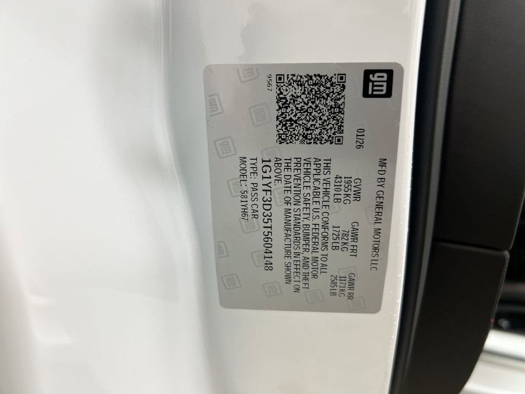 2026 Chevrolet Corvette Z06 3LZ