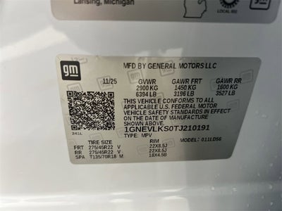 2026 Chevrolet Traverse RS