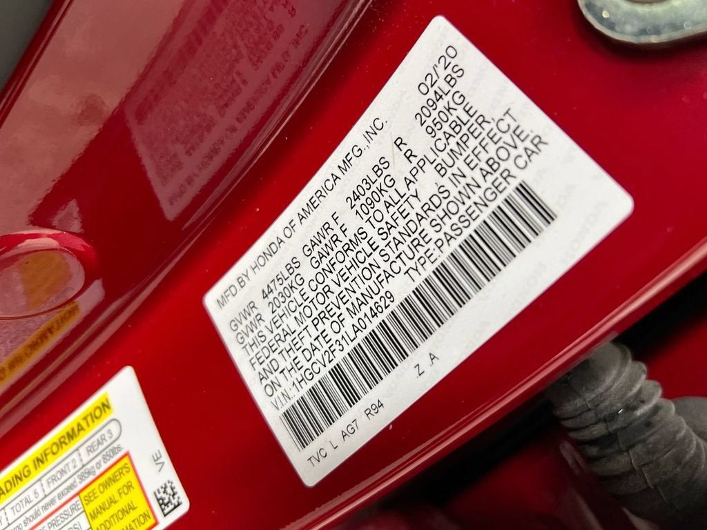 2020 Honda Accord Sedan Sport