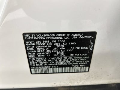 2022 Volkswagen Atlas Cross Sport 2.0T SEL R-Line