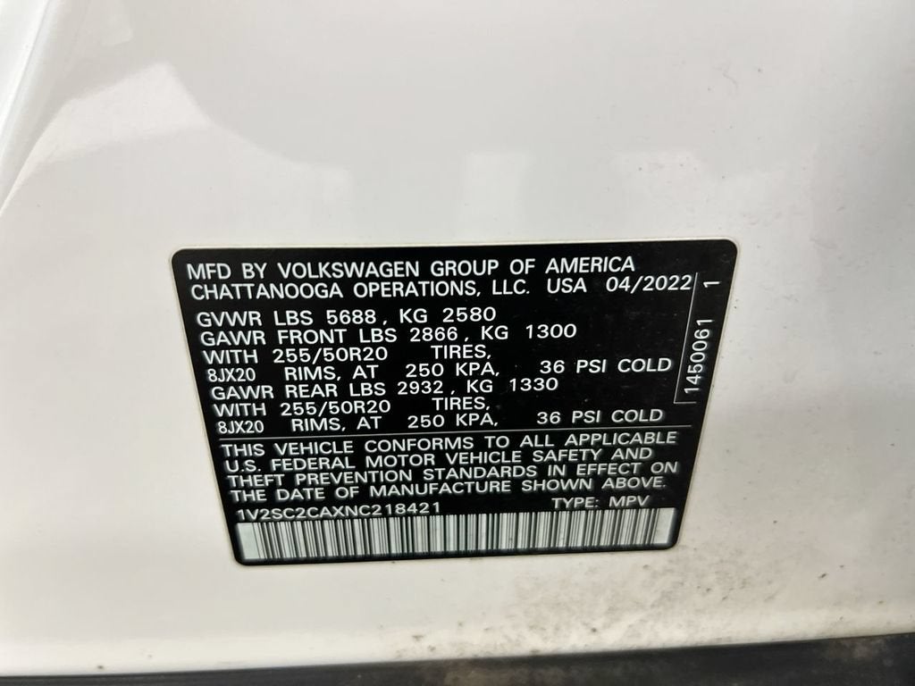 2022 Volkswagen Atlas Cross Sport 2.0T SEL R-Line