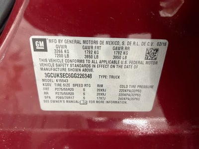 2016 Chevrolet Silverado 1500 LTZ