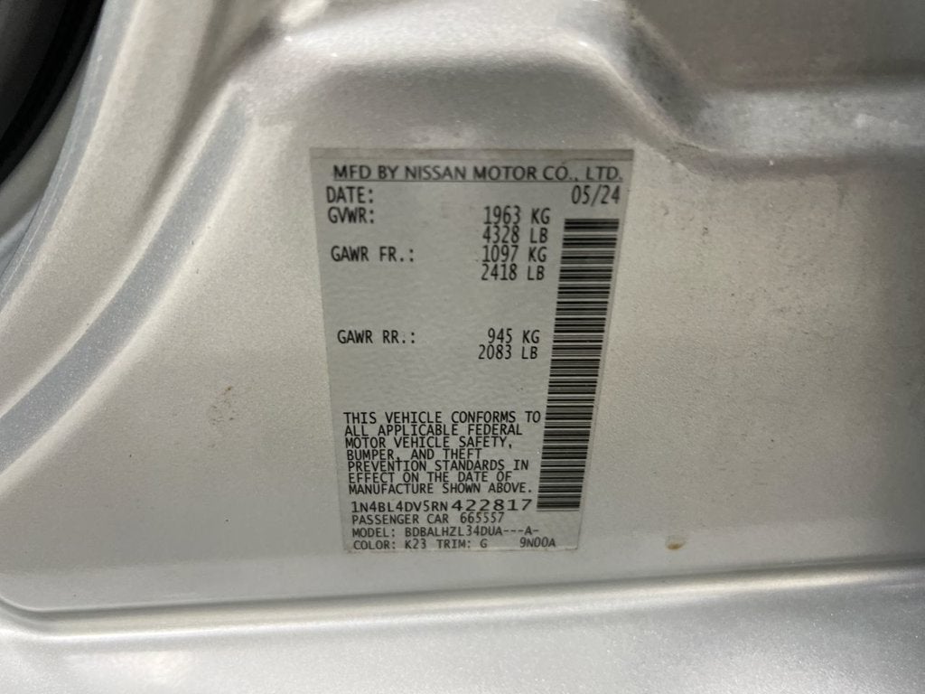 2024 Nissan Altima 2.5 SV