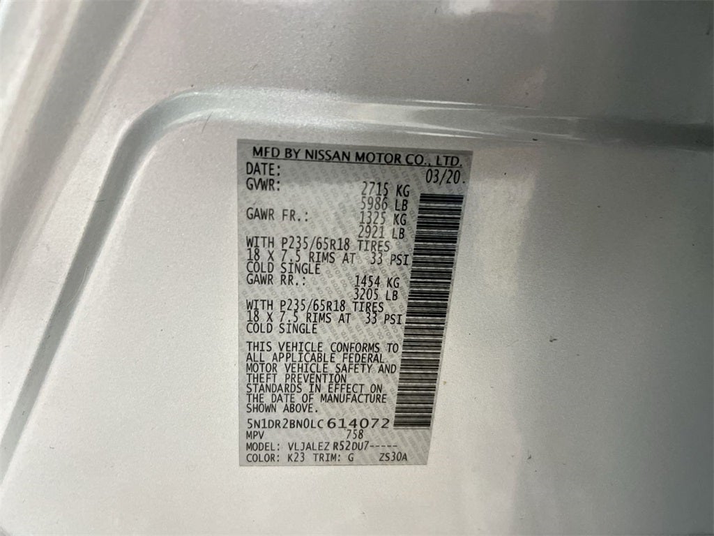 2020 Nissan Pathfinder SV