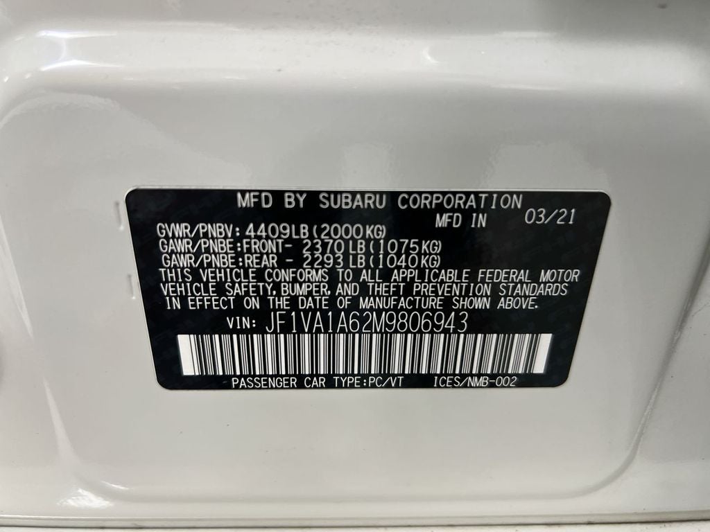 2021 Subaru WRX Base