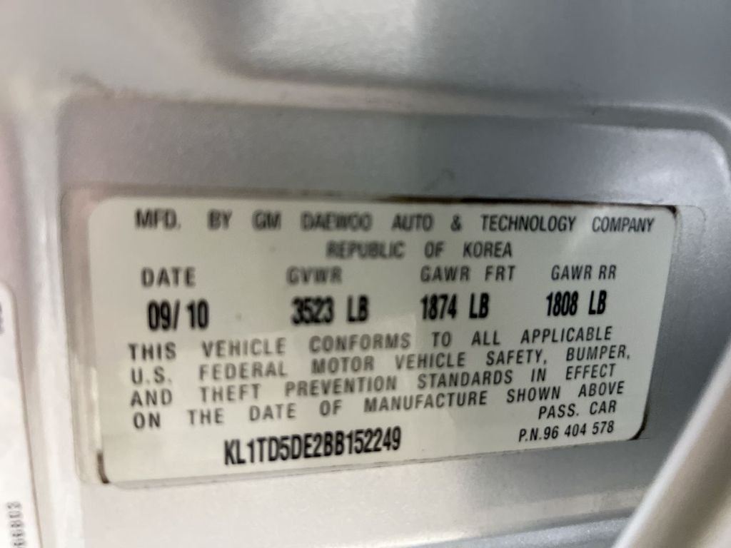 2011 Chevrolet Aveo 1LT