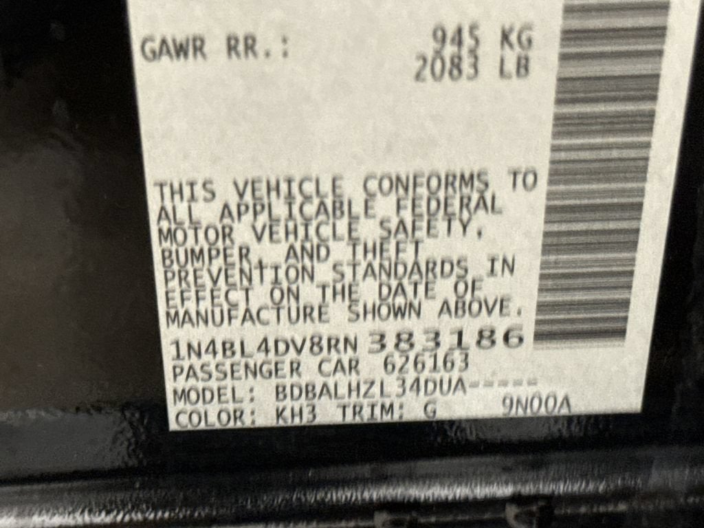 2024 Nissan Altima 2.5 SV