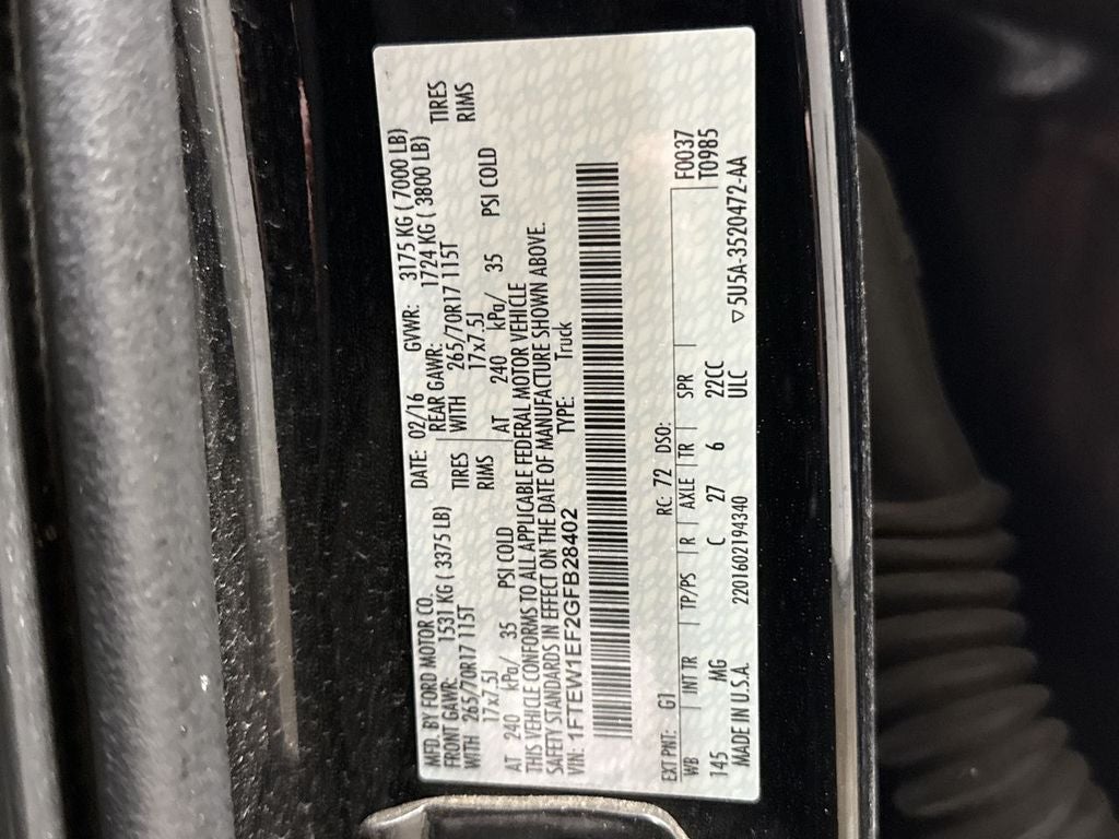 2016 Ford F-150 XLT