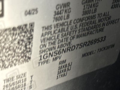 2025 Chevrolet Tahoe LT