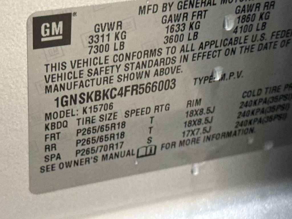 2015 Chevrolet Tahoe LT