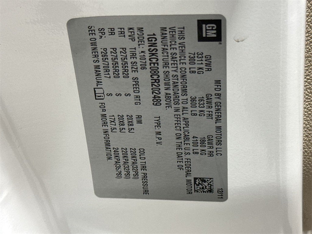 2012 Chevrolet Tahoe LTZ