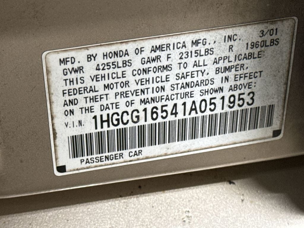 2001 Honda Accord EX-L