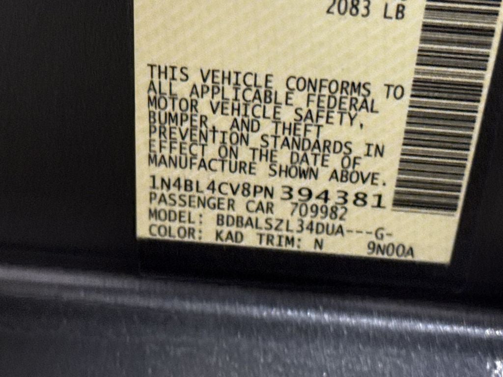 2023 Nissan Altima 2.5 SR