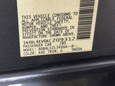 2019 Nissan Altima 2.5 SL