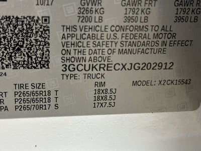 2018 Chevrolet Silverado 1500 LT