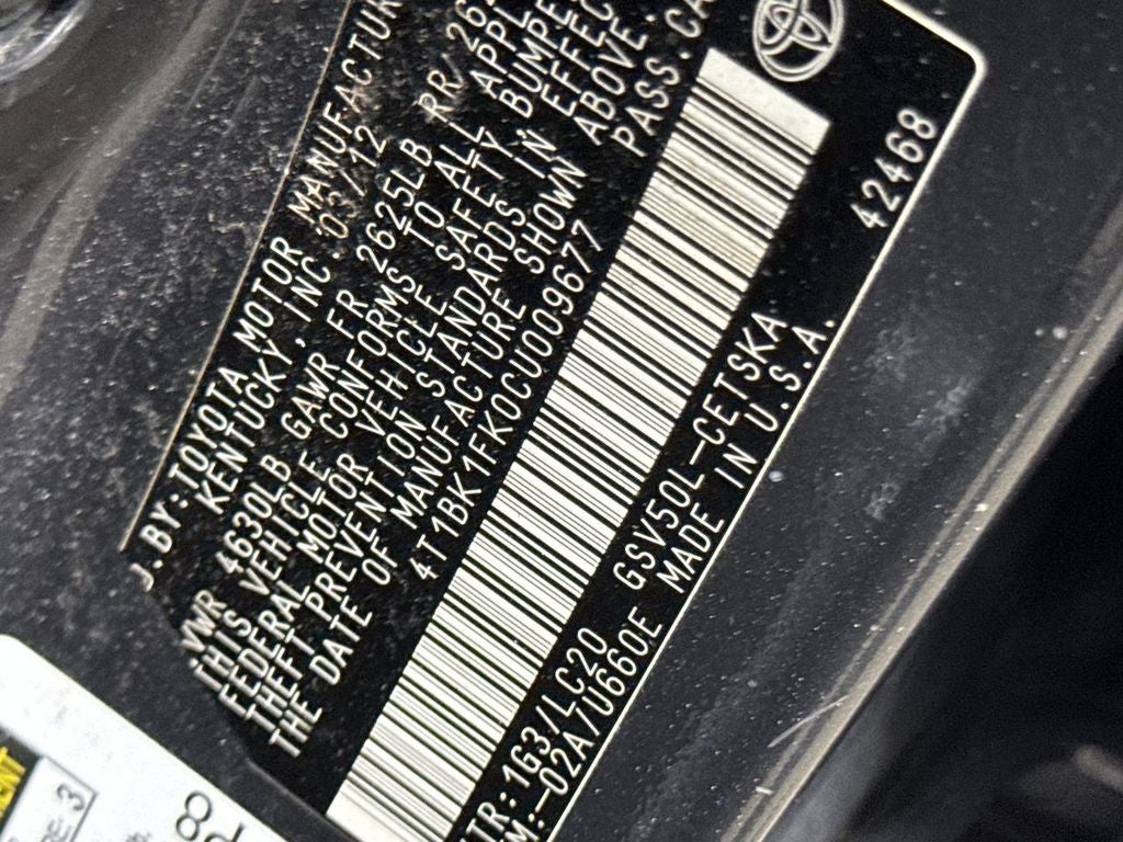 2012 Toyota Camry SE