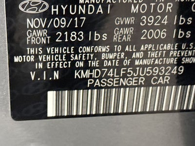 2018 Hyundai Elantra SE