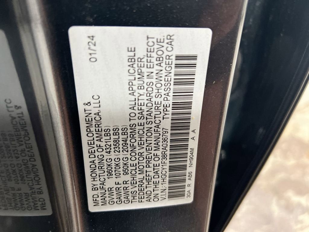 2024 Honda Accord Sedan EX