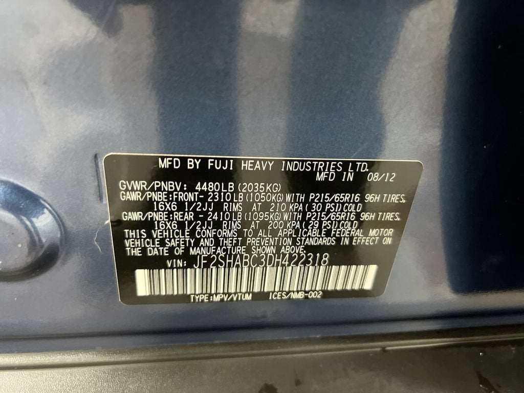 2013 Subaru Forester 2.5X