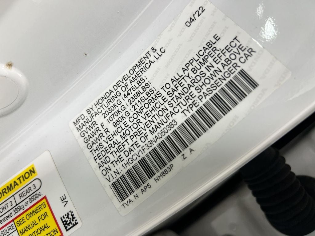 2022 Honda Accord Sport