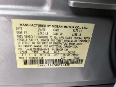 2008 Nissan Altima 2.5 S