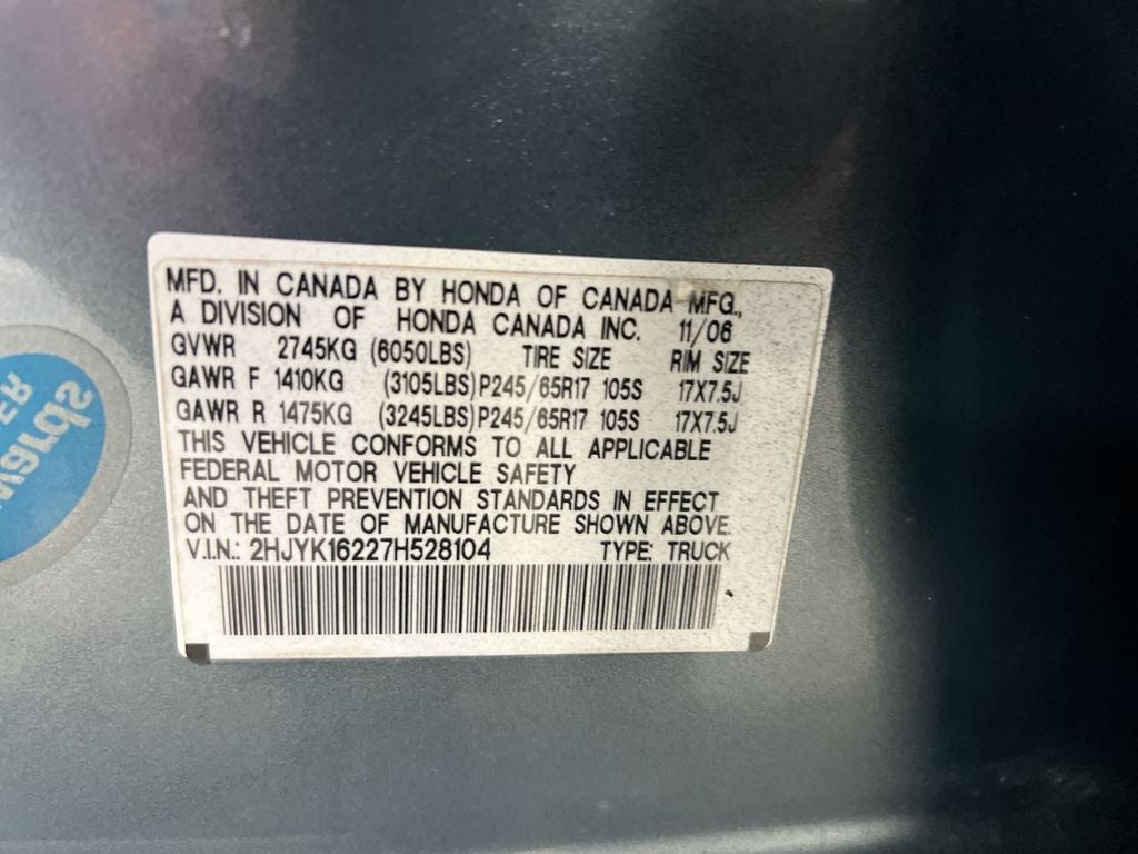 2007 Honda Ridgeline RT