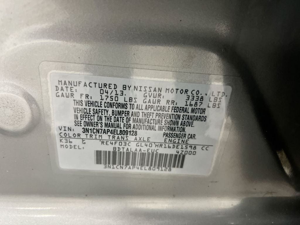 2014 Nissan Versa 1.6 S