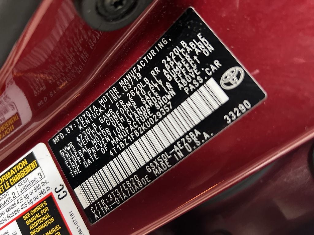 2019 Toyota Avalon Touring
