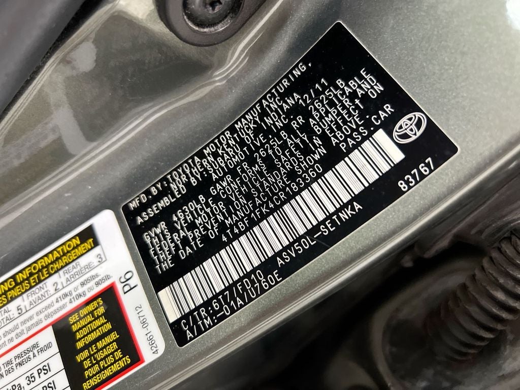 2012 Toyota Camry LE