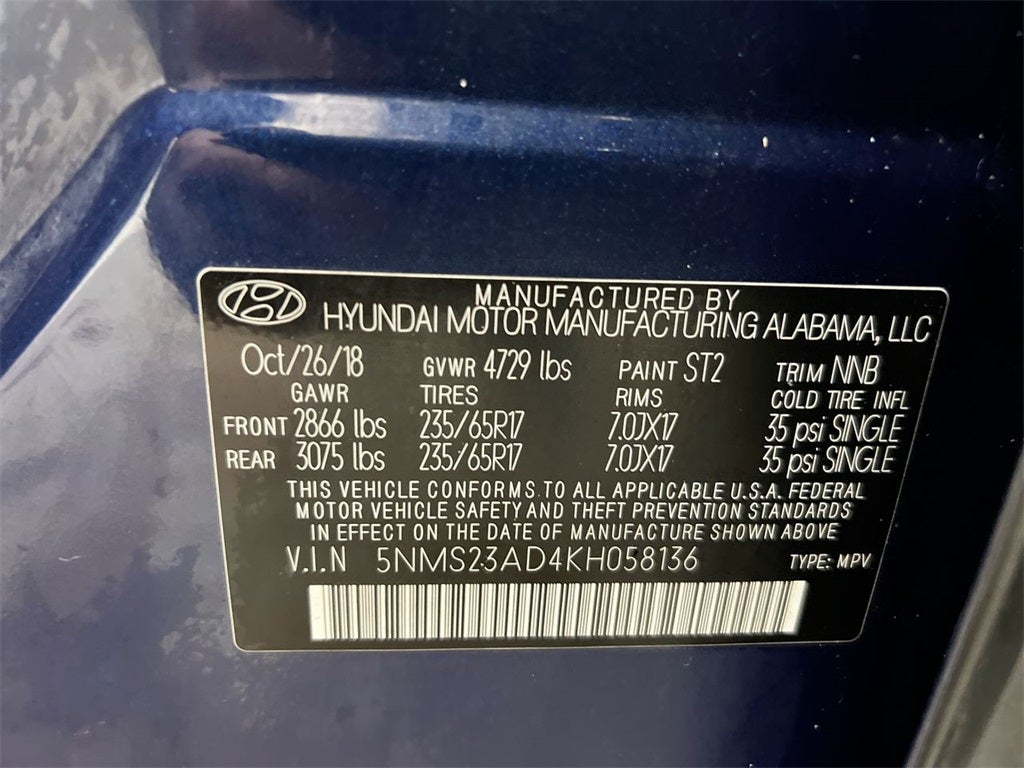 2019 Hyundai Santa Fe SE