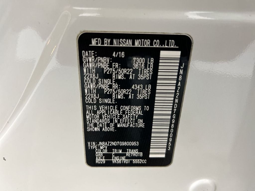 2016 INFINITI QX80 Base