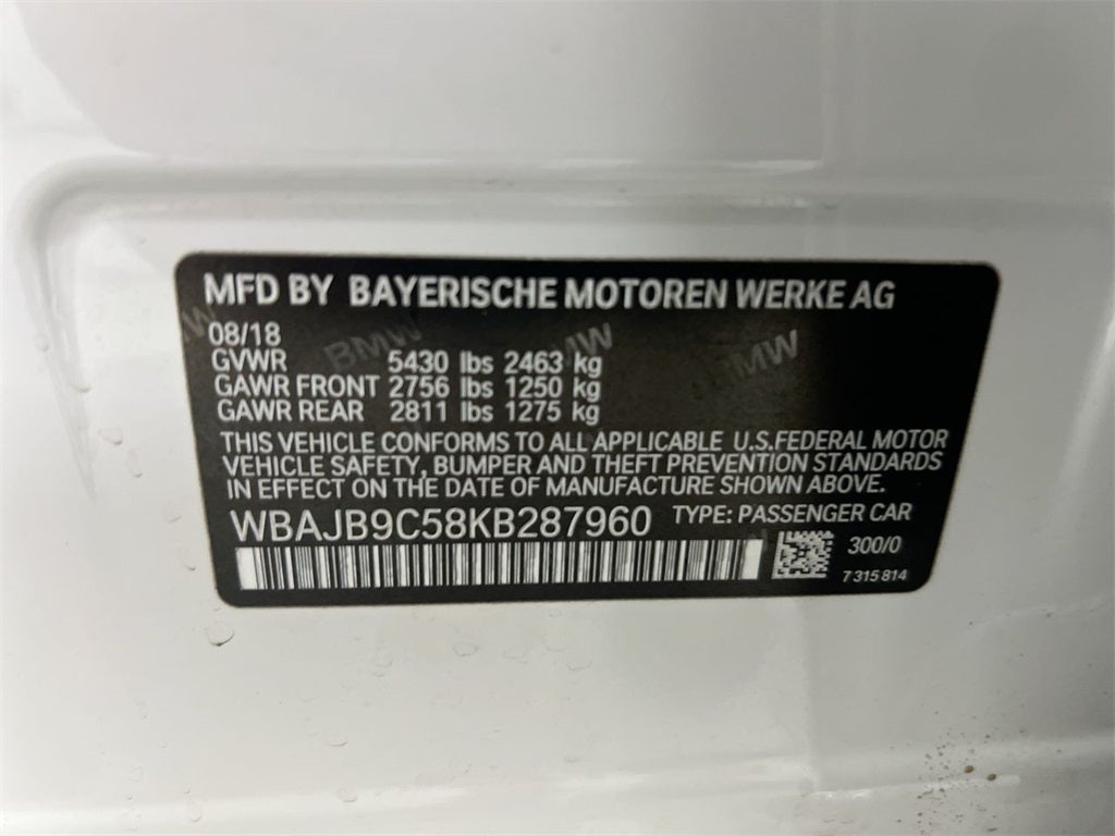 2019 BMW 5 Series M550i xDrive